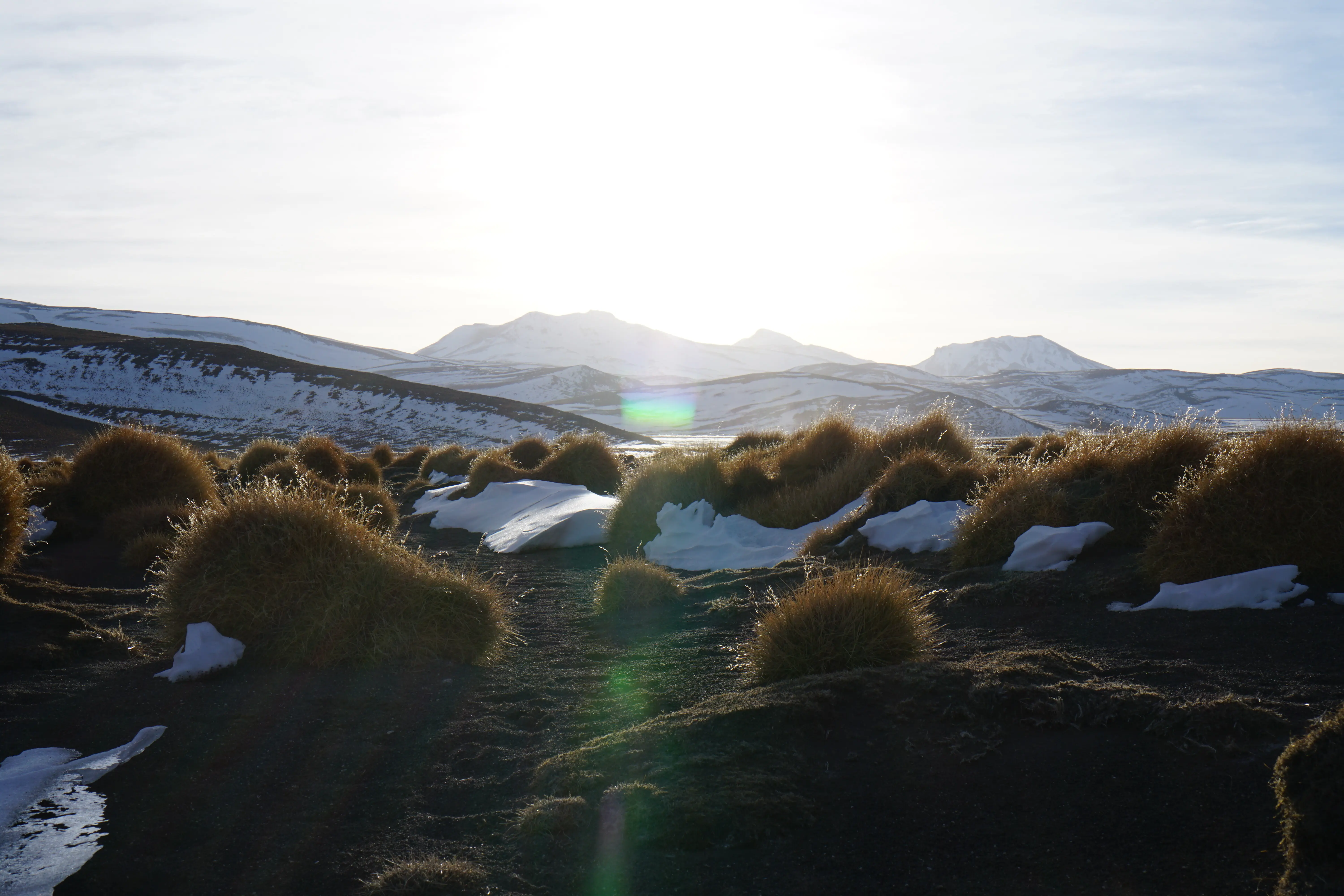 Panoramic view of a landscape with the sky as a backdrop