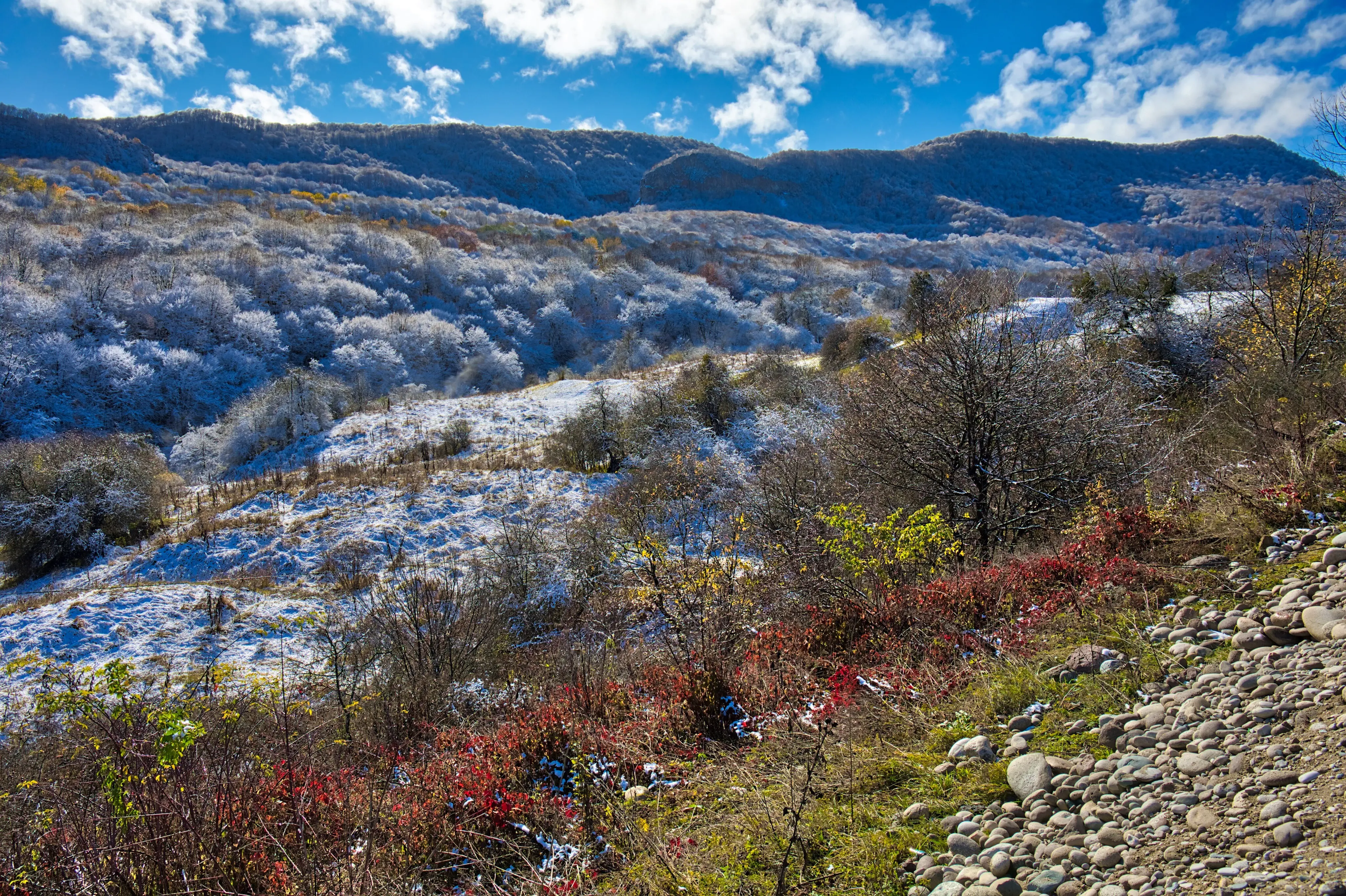 A picturesque view of mountains against the sky
